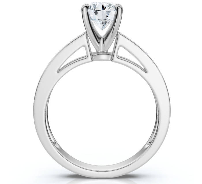 Certified 3 Ct Diamond Engagement Ring Cathedral Lab Grown