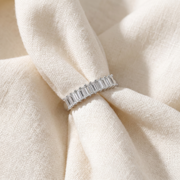 1/2Ct Baguette Diamond Wedding Anniversary Ring Stackable Band Gold Lab Grown