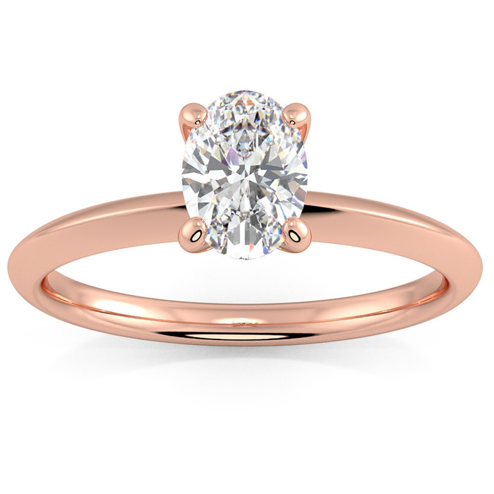 .20 - .75Ct Oval Solitaire Diamond Engagement Ring 14k Gold Lab Grown .20 - .75Ct Oval Solitaire Diamond Engagement Ring 14k Gold Lab Grown