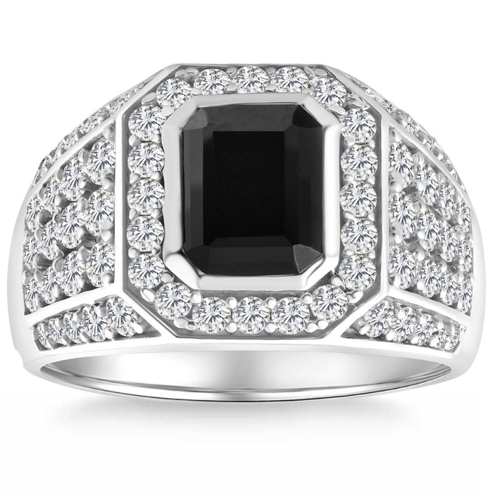 Men's 1 1/2Ct Diamond & Emerald Onyx Ring White, Yellow, or Rose Gold Lab Grown Men's 1 1/2Ct Diamond & Emerald Onyx Ring White, Yellow, or Rose Gold Lab Grown