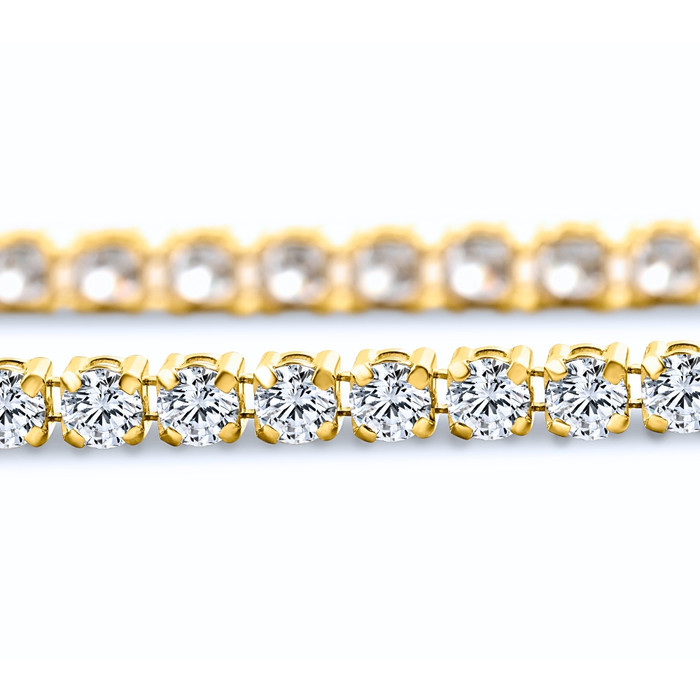 1.23 - 4.00Ct TW Diamond Tennis Bracelet 7" 14k Gold Lab Grown