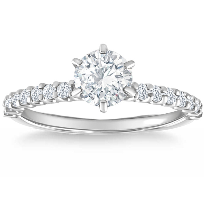 Certified 1.45Ct Platinum Round Cut Diamond Engagement Ring Lab Grown Size 8