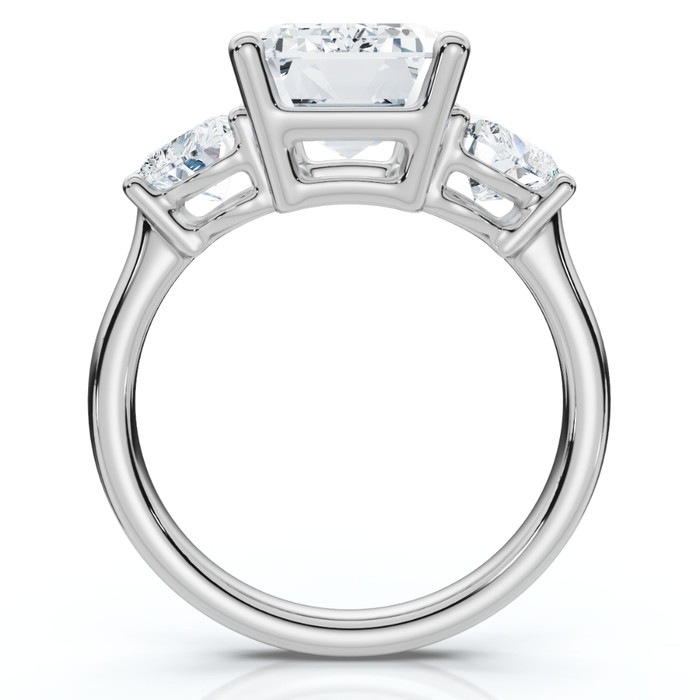 Certified 2.50 - 5.50Ct Emerald & Heart Shape Diamond Engagement Ring 14k Gold Lab Grown