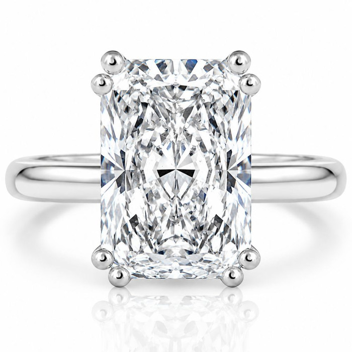 Certified 4.00Ct Radiant Cut Diamond Engagement Ring White Gold Lab Grown