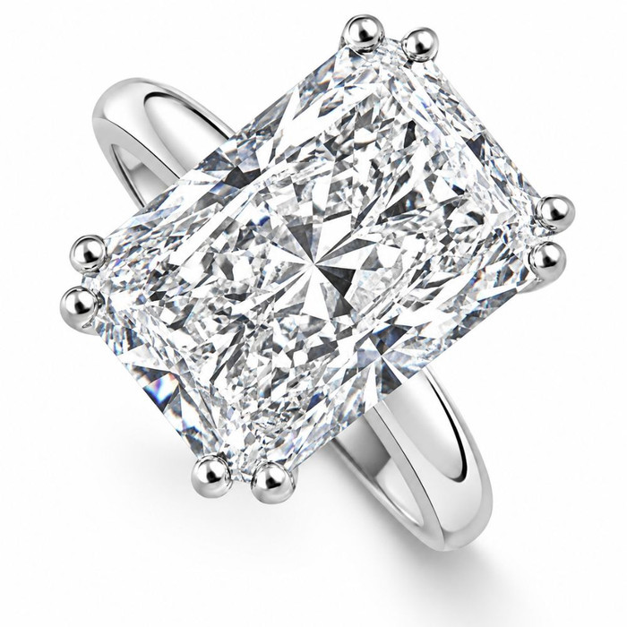 Certified 4.00Ct Radiant Cut Diamond Engagement Ring White Gold Lab Grown
