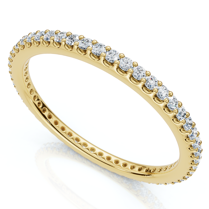 1/3Ct Diamond Eternity Ring Stackable Wedding Band Gold Lab Grown
