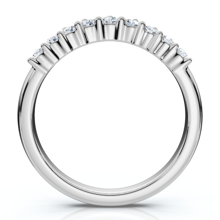 3/8Ct Diamond Contour Wedding Guard Ring Womens Band 14k Gold Lab Grown 3/8Ct Diamond Contour Wedding Guard Ring Womens Band 14k Gold Lab Grown