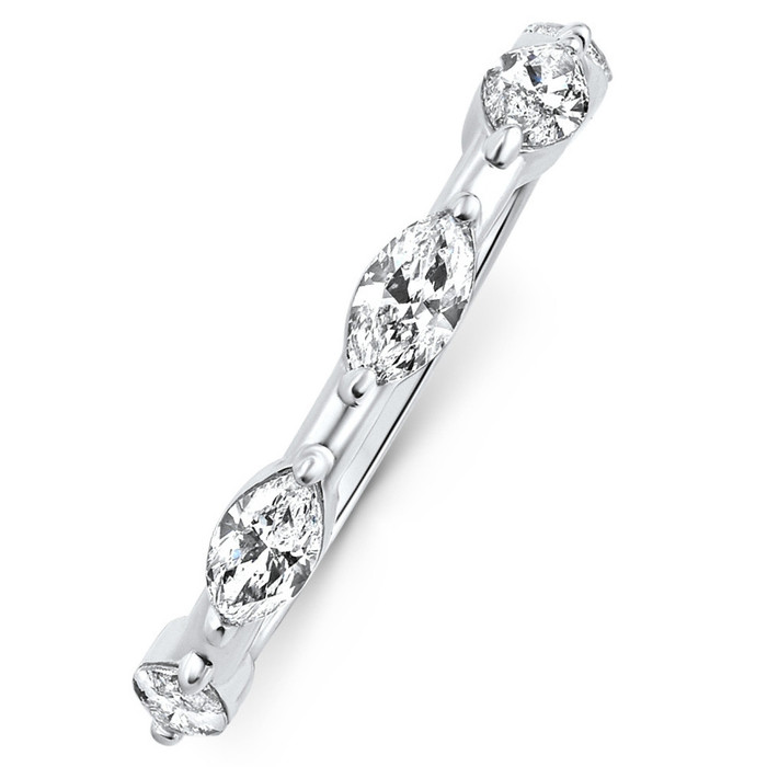 .80Ct Marquise Cut Diamond Wedding Ring Stackable Band 14k Gold Lab Grown .80Ct Marquise Cut Diamond Wedding Ring Stackable Band 14k Gold Lab Grown