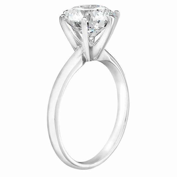 Certified 2-6Ct Diamond Solitaire Engagement Ring 14k Gold or Platinum Lab Grown