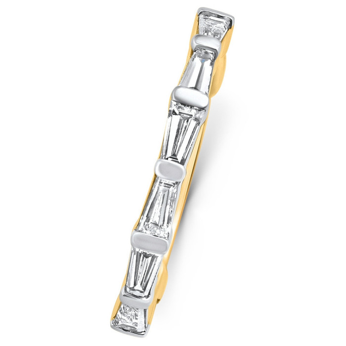 1 1/5Ct Tapered Baguette Diamond Wedding Ring 14k Gold Lab Grown