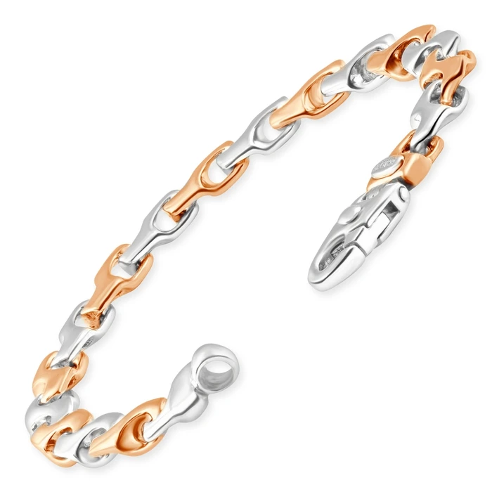 Men's Designed 14k Gold (41gram) or Platinum (63gram) 8mm Link Bracelet 8.5"