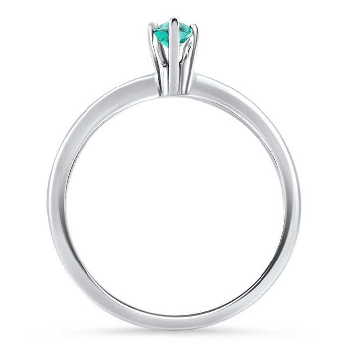 1/3Ct Emerald Marquise Solitaire Ring 10k Gold Lab Grown