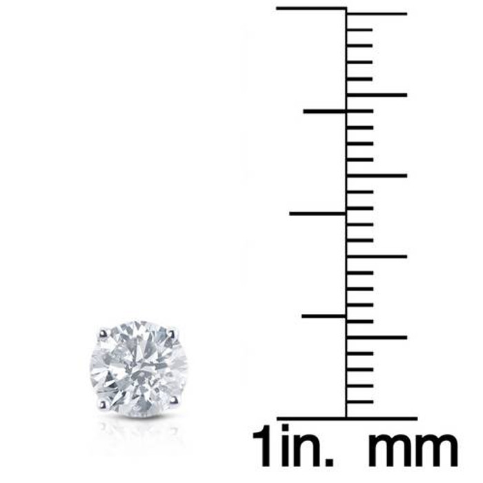 2 Carat Round Lab Grown Diamond Studs 14K White Gold With Screw Backs 2 Carat Round Lab Grown Diamond Studs 14K White Gold With Screw Backs