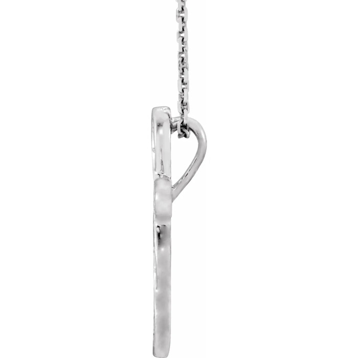 Diamond Cross Pendant 14k White Gold EX3 Lab Grown