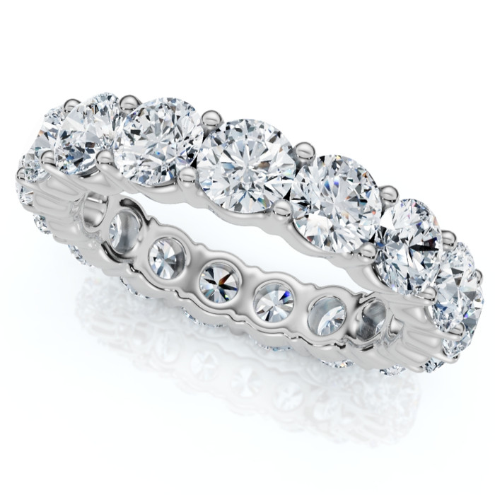 4Ct Diamond Eternity Ring 14k Gold or Platinum Lab Grown