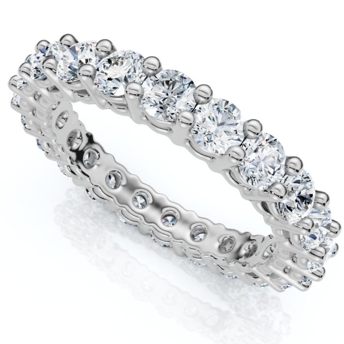 2 - 6Ct TW Diamond Eternity Ring 14k Gold Anniversary Lab Grown Wedding Band
