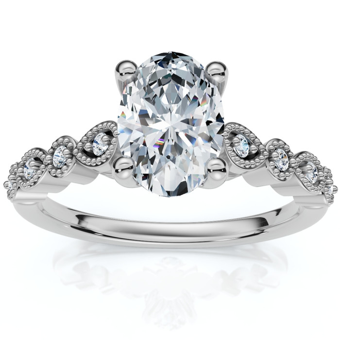 1.10 - 6.10Ct Oval Diamond Engagement Ring 14k Gold Lab Grown 1.10 - 6.10Ct Oval Diamond Engagement Ring 14k Gold Lab Grown