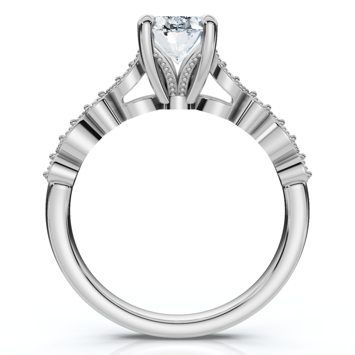 1.10 - 6.10Ct Oval Diamond Engagement Ring 14k Gold Lab Grown