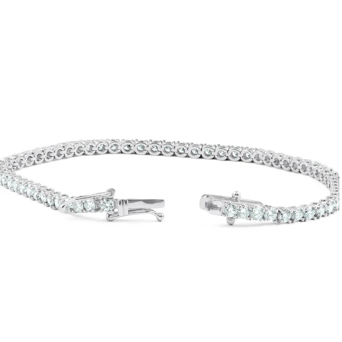 5Ct Diamond Tennis Bracelet 14k Gold Lab Grown 7"