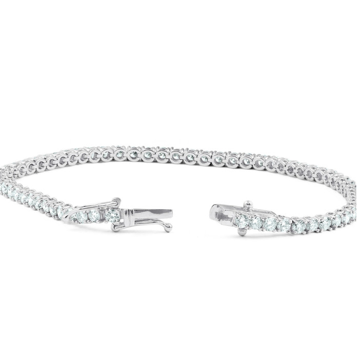 5Ct Diamond Tennis Bracelet 14k Gold Lab Grown 7"