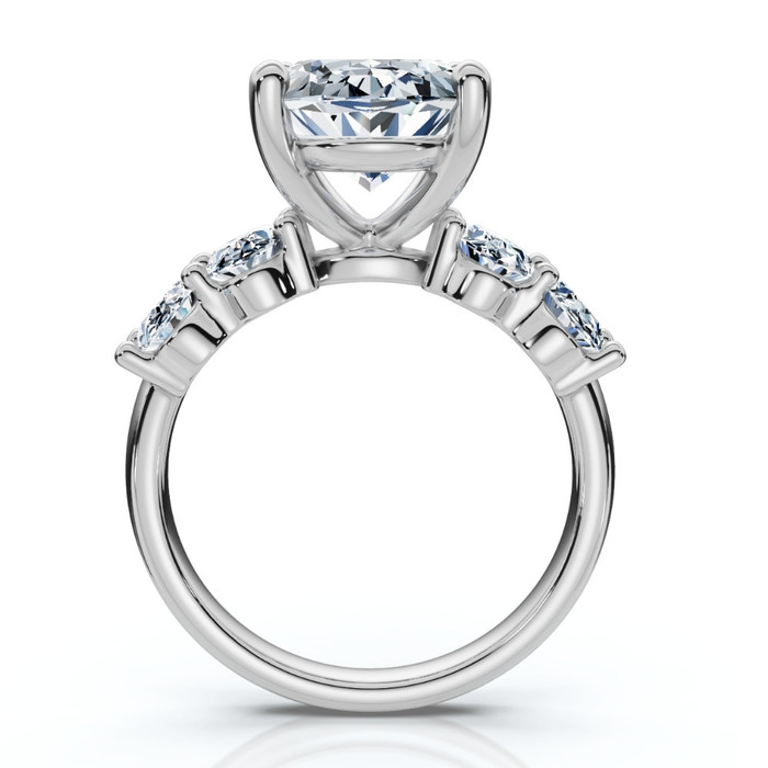 Certified 8.50Ct Oval Diamond Engagement Ring 14k Gold