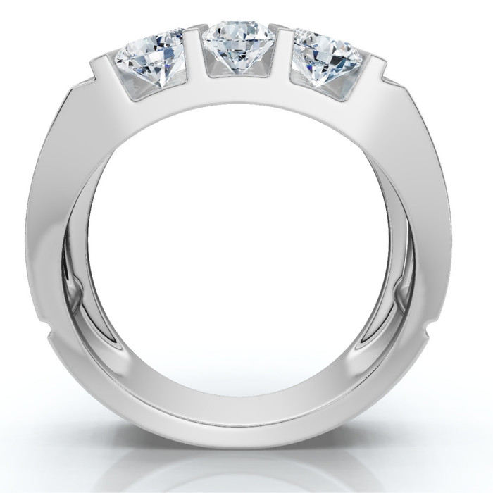 2 1/2Ct Diamond Ring Men's Anniversary Wedding Band Gold Lab Grown 2 1/2Ct Diamond Ring Men's Anniversary Wedding Band Gold Lab Grown