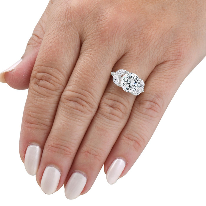 Certified 2.75-6.75Ct Round Marquise Diamond Engagement Ring 14k Gold Lab Grown Certified 2.75-6.75Ct Round Marquise Diamond Engagement Ring 14k Gold Lab Grown