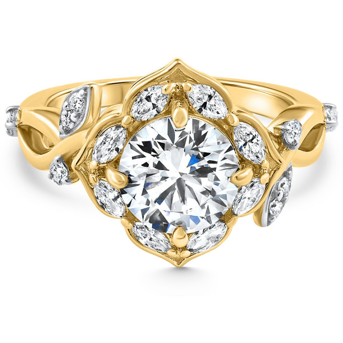 Certified 2.50 - 6.40Ct Diamond Vine Engagement Ring 14k Gold Lab Grown