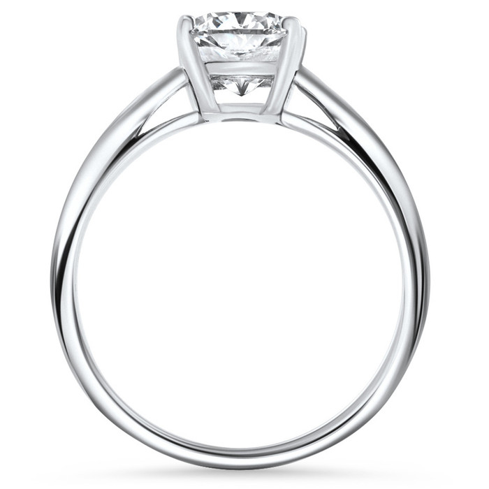 1 1/2ct Cushion Diamond Solitaire Engagement Ring 14k White Gold Lab Grown