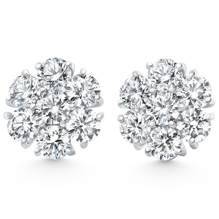 1.00 - 7.00 Ct T.W. Diamond Studs Screw Back Earrings 14k Gold Lab Grown