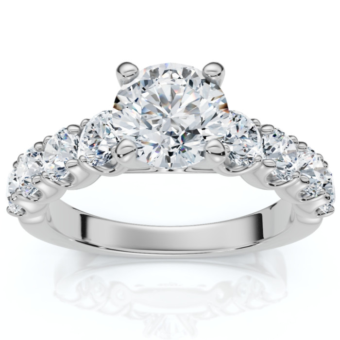 Certified 3Ct Diamond Engagement Ring 14k Gold Lab Grown Certified 3Ct Diamond Engagement Ring 14k Gold Lab Grown
