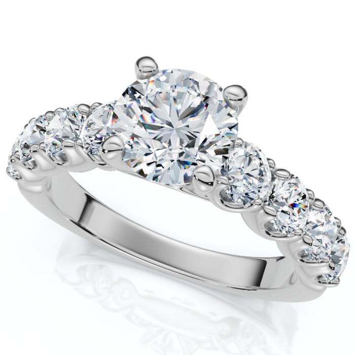 Certified 3Ct Diamond Engagement Ring 14k Gold Lab Grown Certified 3Ct Diamond Engagement Ring 14k Gold Lab Grown