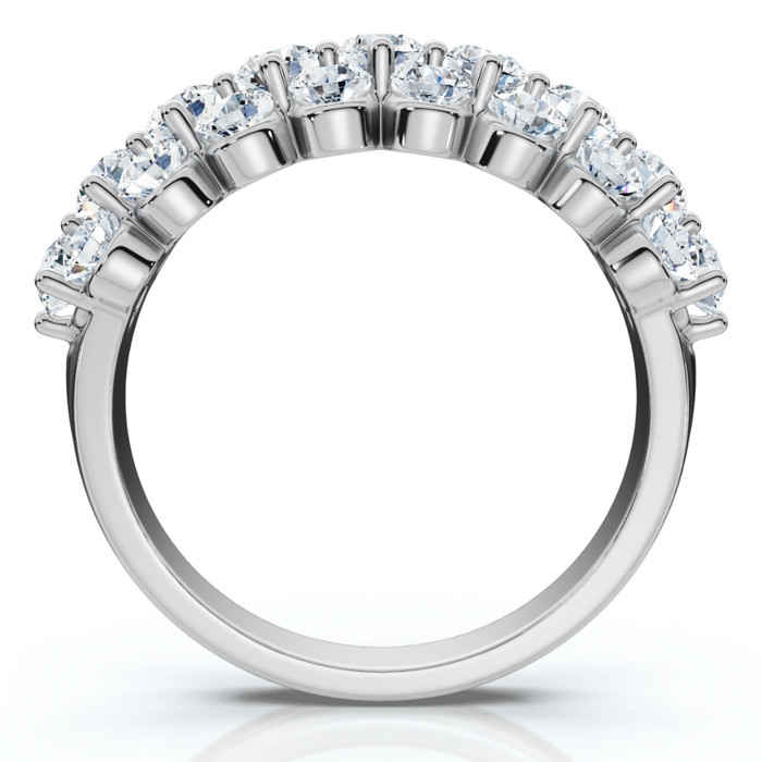 2Ct Multi Row Diamond Anniversary Ring 14k Gold Lab Grown 2Ct Multi Row Diamond Anniversary Ring 14k Gold Lab Grown