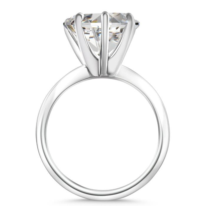 Certified 5Ct Heart Shape Solitaire Diamond Engagement Ring White Gold Lab Grown