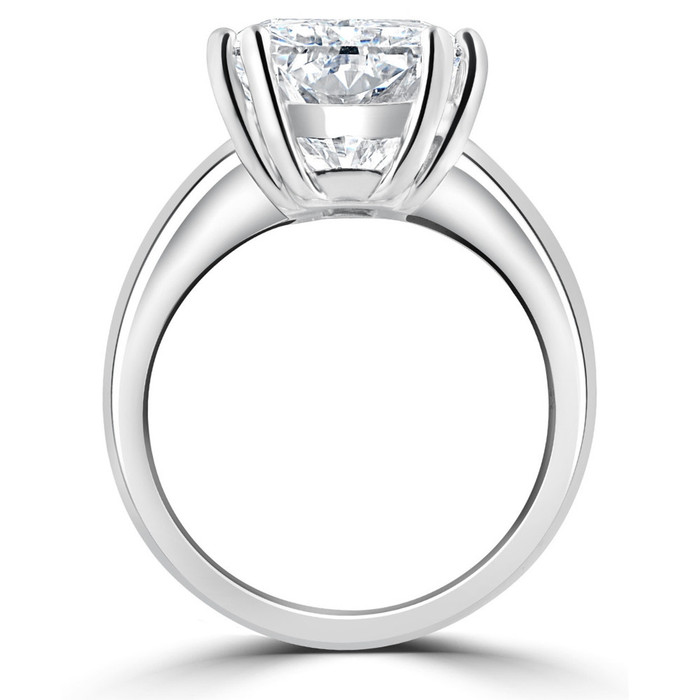 Certified 5Ct Radiant Solitaire Diamond Engagement Ring 14k Gold Lab Grown