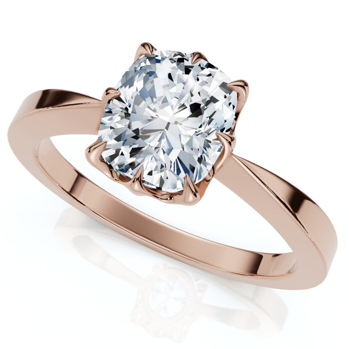 1 1/2Ct Cushion Solitaire Diamond Engagement Ring 14k Gold Lab Grown