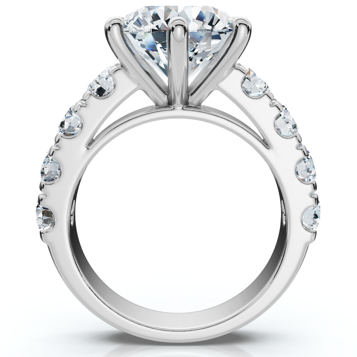 Certified 5 1/2 cttw Diamond Engagement Ring 14k White Gold Lab Grown