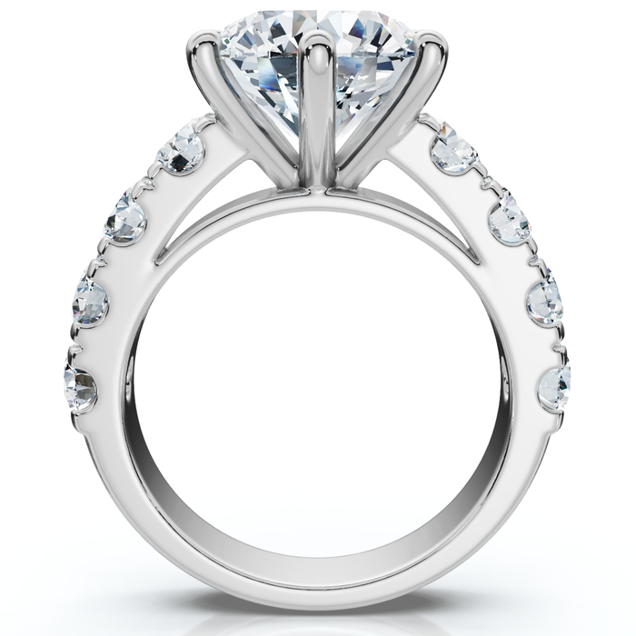 Certified 5 1/2 cttw Diamond Engagement Ring 14k White Gold Lab Grown