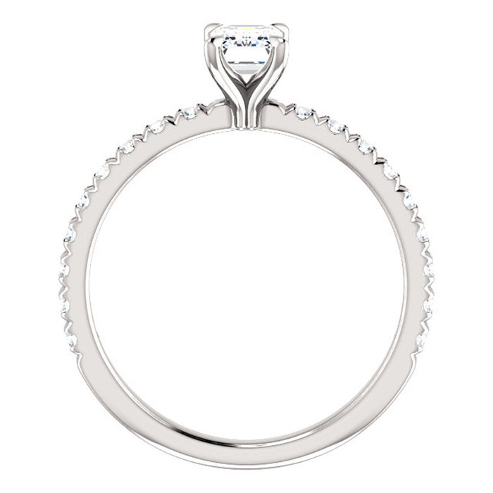 1 1/2Ct Emerald Cut Diamond Engagement Ring 14k Gold Lab Grown 1 1/2Ct Emerald Cut Diamond Engagement Ring 14k Gold Lab Grown