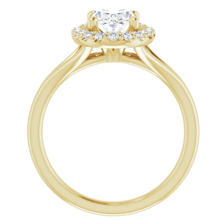 1 1.15Ct Oval Diamond Engagement Ring 14k Yellow Gold Halo Band Enhanced 1 1.15Ct Oval Diamond Engagement Ring 14k Yellow Gold Halo Band Enhanced
