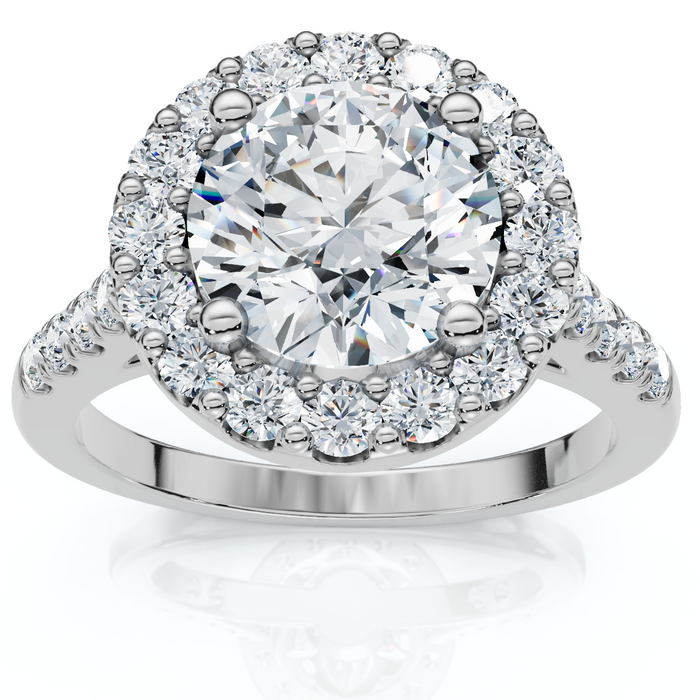 2Ct Diamond Engagement Ring 14k White Gold Lab Grown