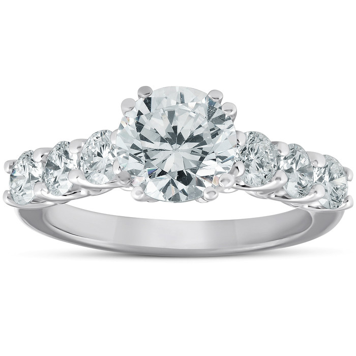 2 Ct Diamond Engagement Ring 14k White Gold Lab Grown