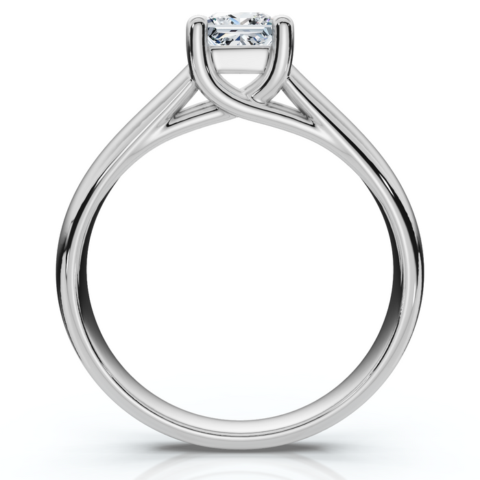 1ct Princess Cut Lab Grown Diamond Solitaire Engagement Ring 14k White Gold