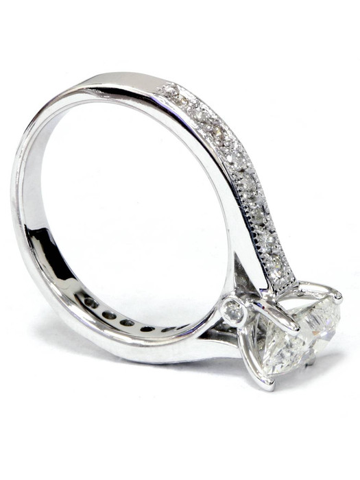 1 1/3Ct Oval Diamond Engagement Ring 14k White Gold Lab Grown