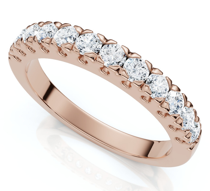 1/2Ct Pave Diamond Wedding Anniversary Stackable Ring Gold Lab Grown 1/2Ct Pave Diamond Wedding Anniversary Stackable Ring Gold Lab Grown