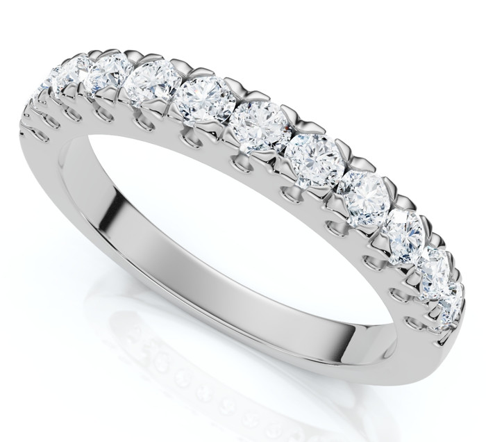 1/2Ct Pave Diamond Wedding Anniversary Stackable Ring Gold Lab Grown 1/2Ct Pave Diamond Wedding Anniversary Stackable Ring Gold Lab Grown