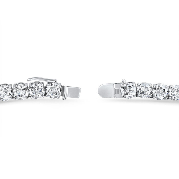 40Ct Diamond Tennis Necklace 14k White Gold 16.5" Lab Grown