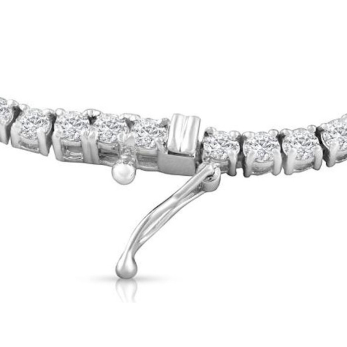 38Ct TW Diamond Tennis Necklace 16" in 14k White or Yellow Gold Lab Grown