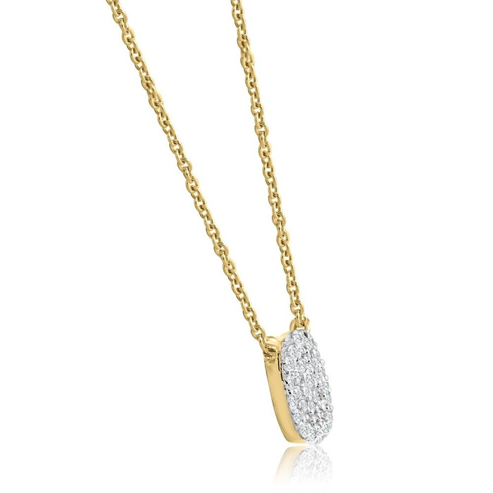 1/4 Ct Diamond Cushion Shape Pendant Lab Grown Yellow Gold Women's Necklace 1/4 Ct Diamond Cushion Shape Pendant Lab Grown Yellow Gold Women's Necklace