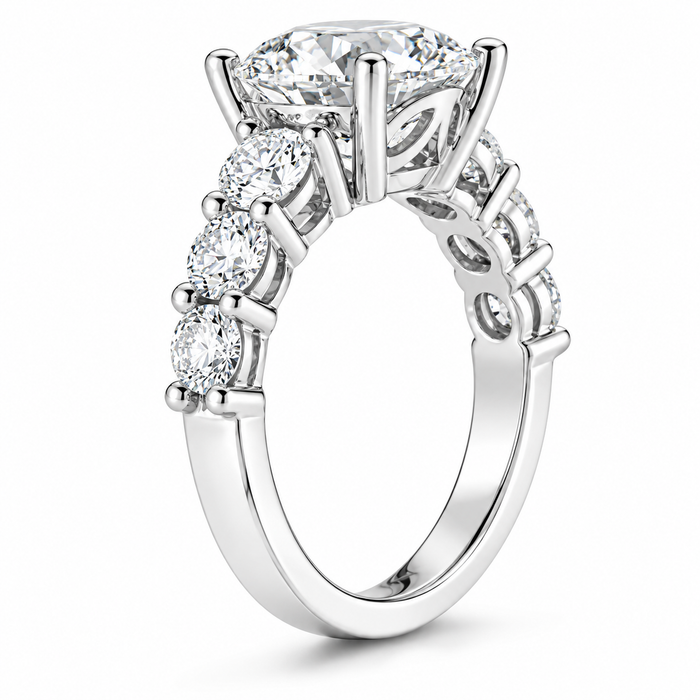 Certified 4Ct Diamond Engagement Ring 14k Gold Lab Grown